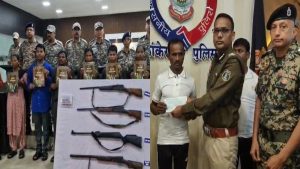 नक्सल मोर्चे पर बड़ी सफलता : कांकेर से लेकर गढ़चिरौली तक 15 नक्सलियों ने किया सरेंडर, 1 करोड़ से अधिक का इनाम था घोषित